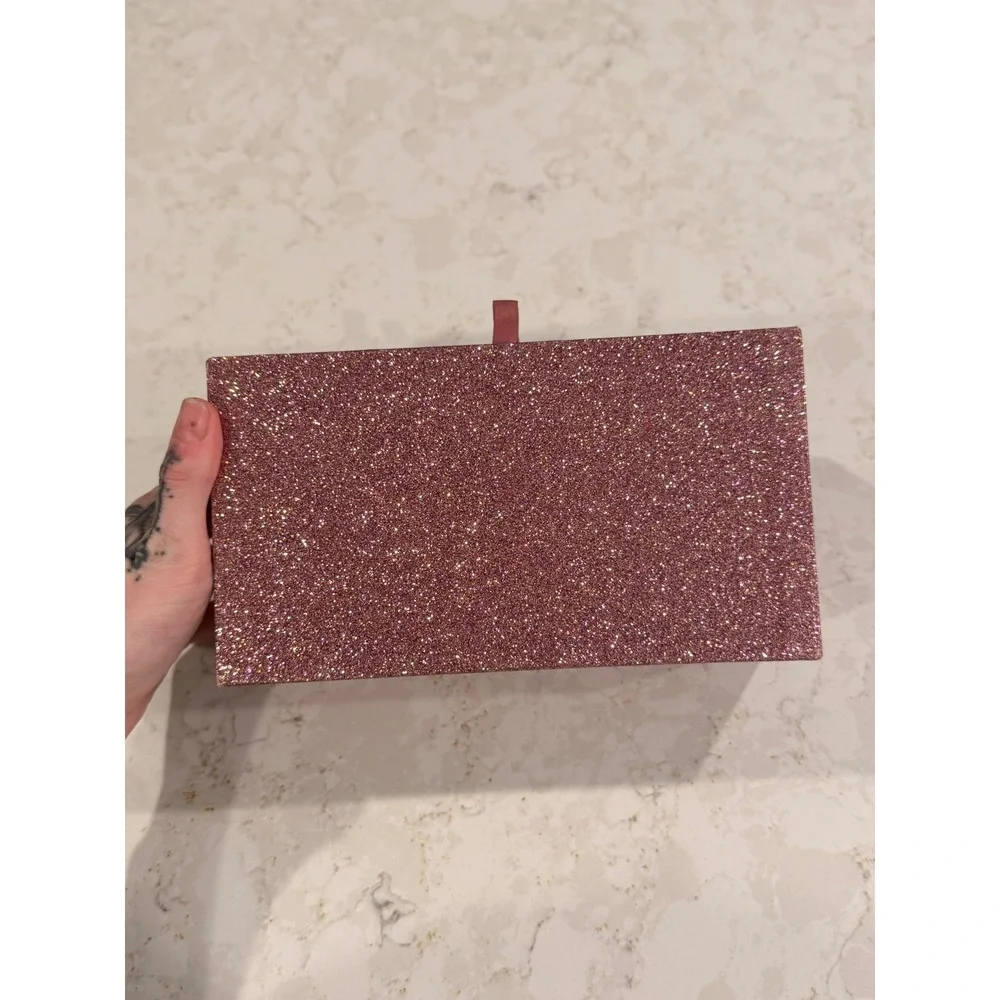 Anastasia Beverly Hills Pink Glitter Makeup Case 2 Drawer Vanity Organizer Box